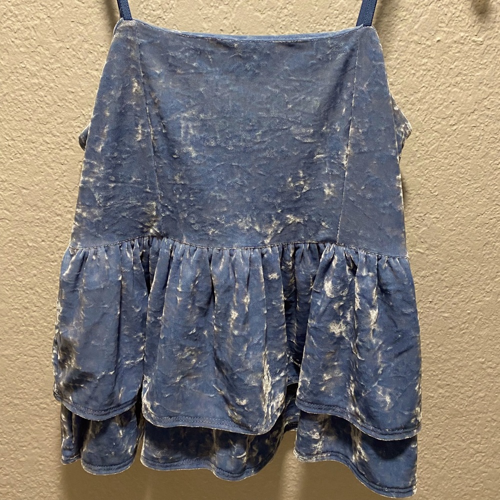 American Eagle velvet babydoll shirt